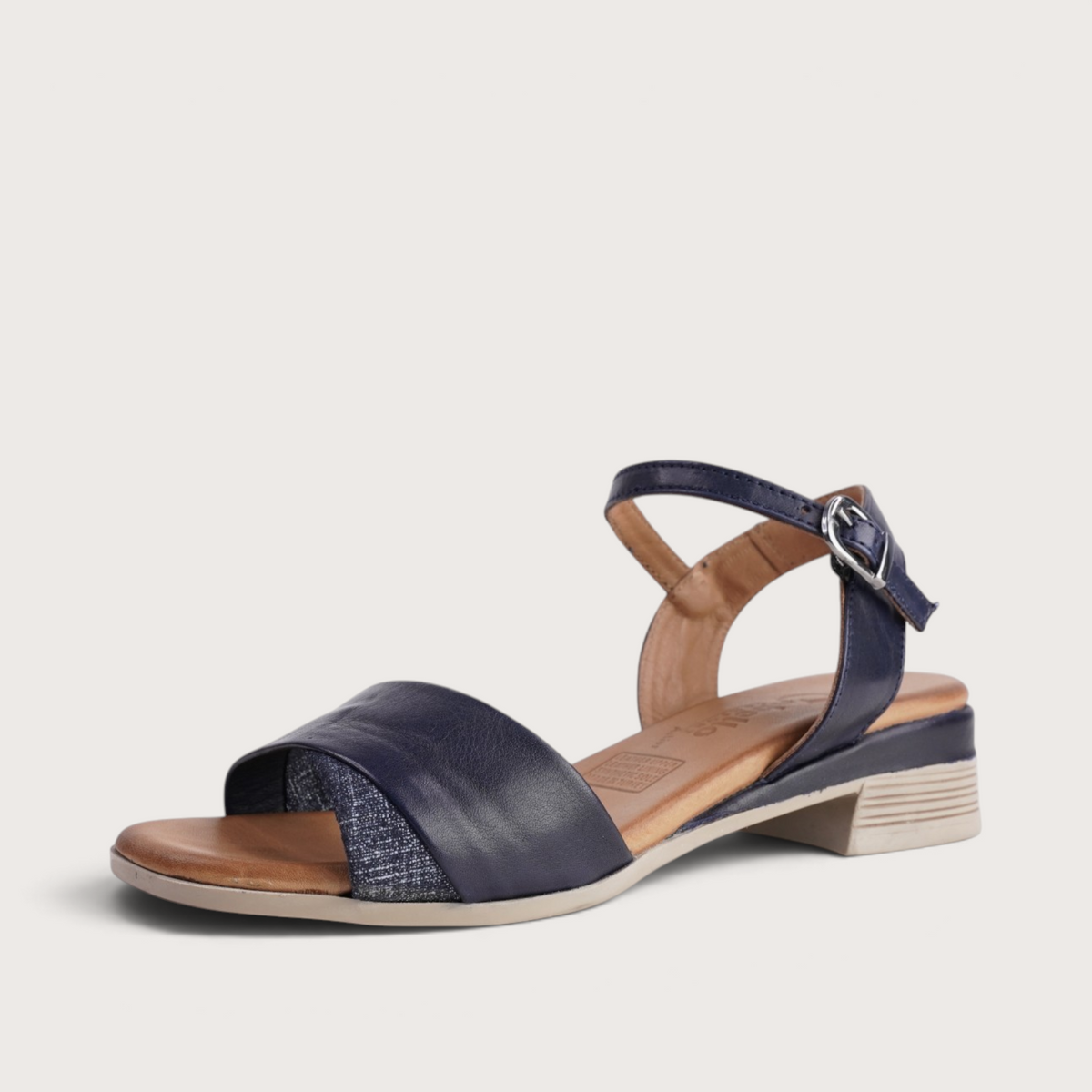 Aven Navy Leather Sandals