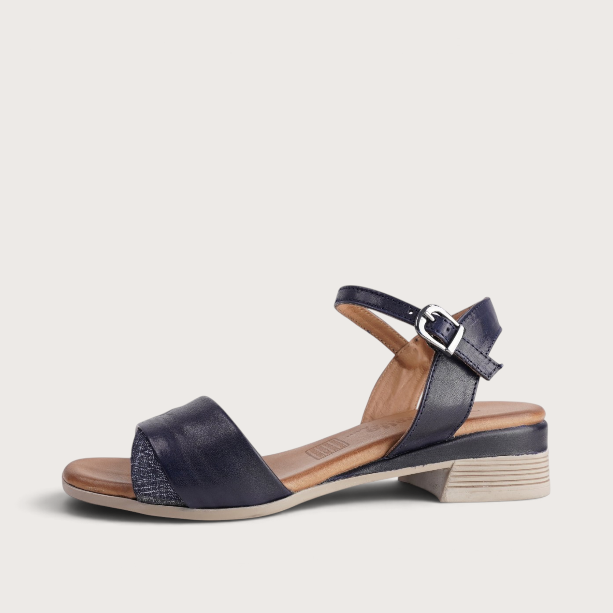 Aven Navy Leather Sandals