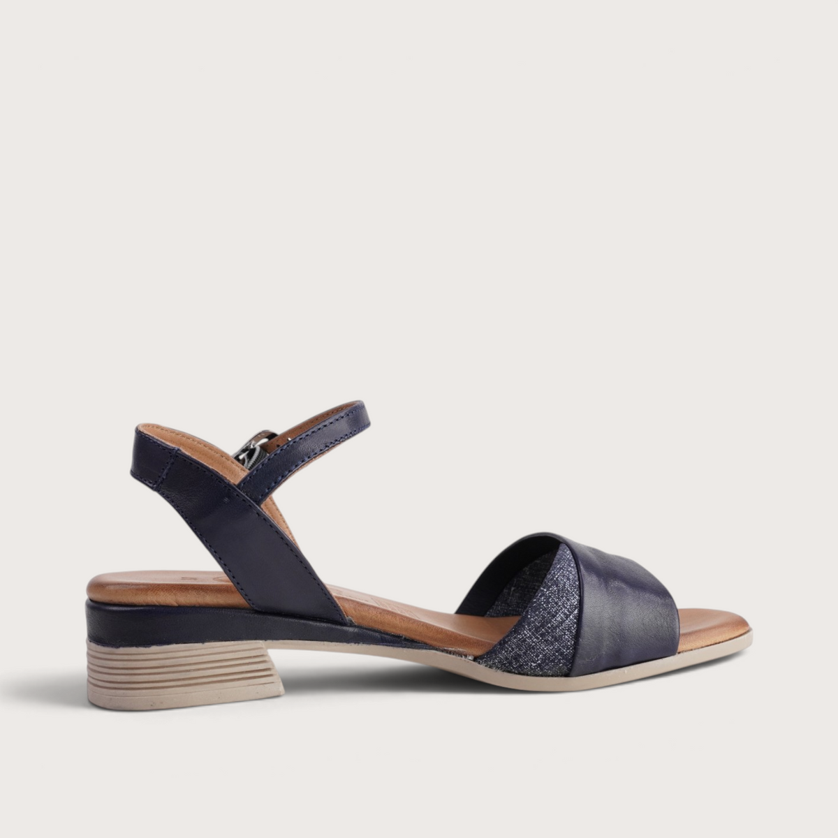 Aven Navy Leather Sandals