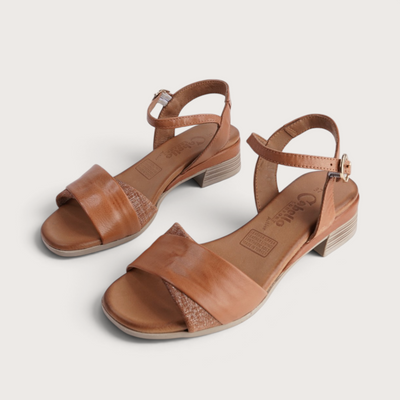Aven Tan Leather Sandals