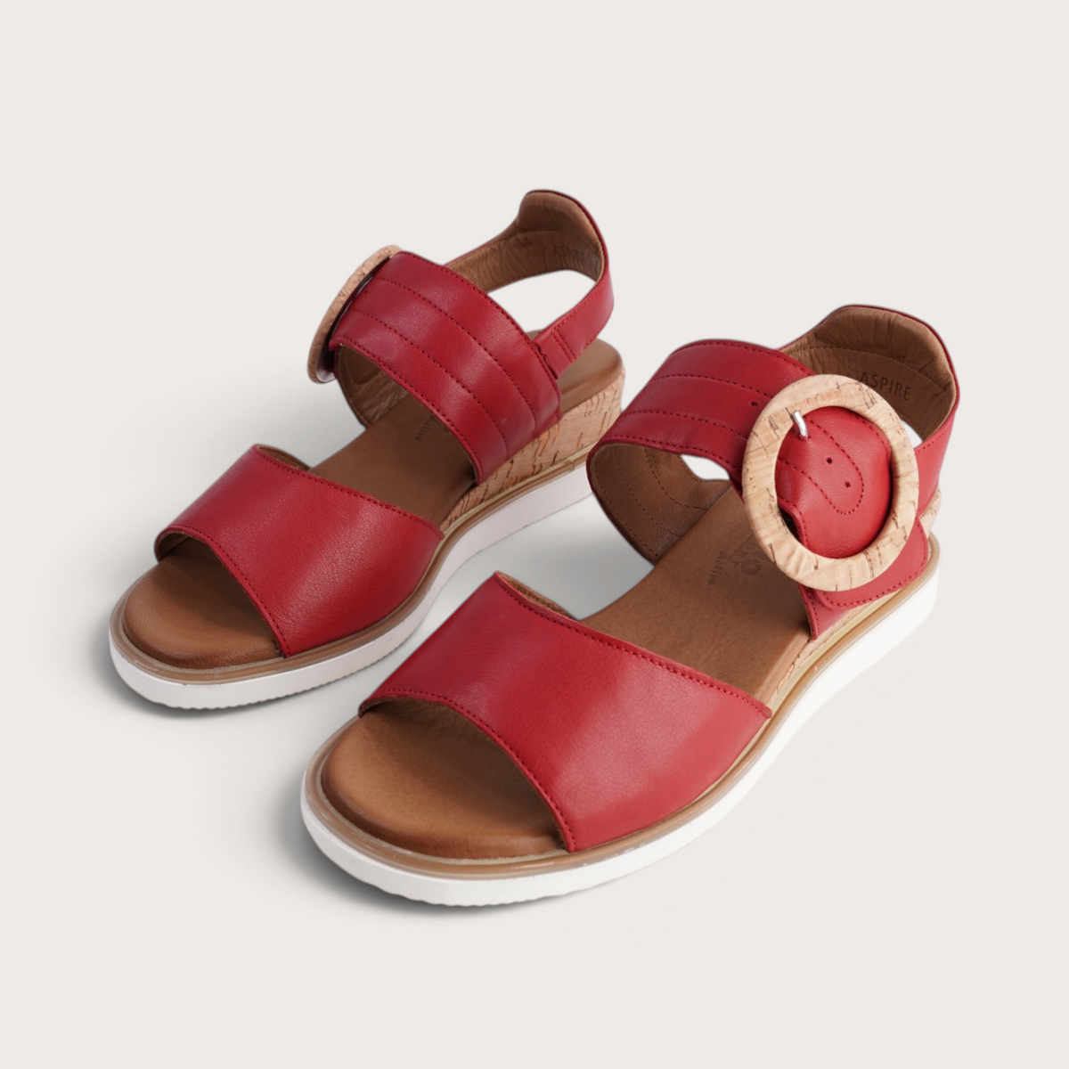 Aspire Red Leather Sandals
