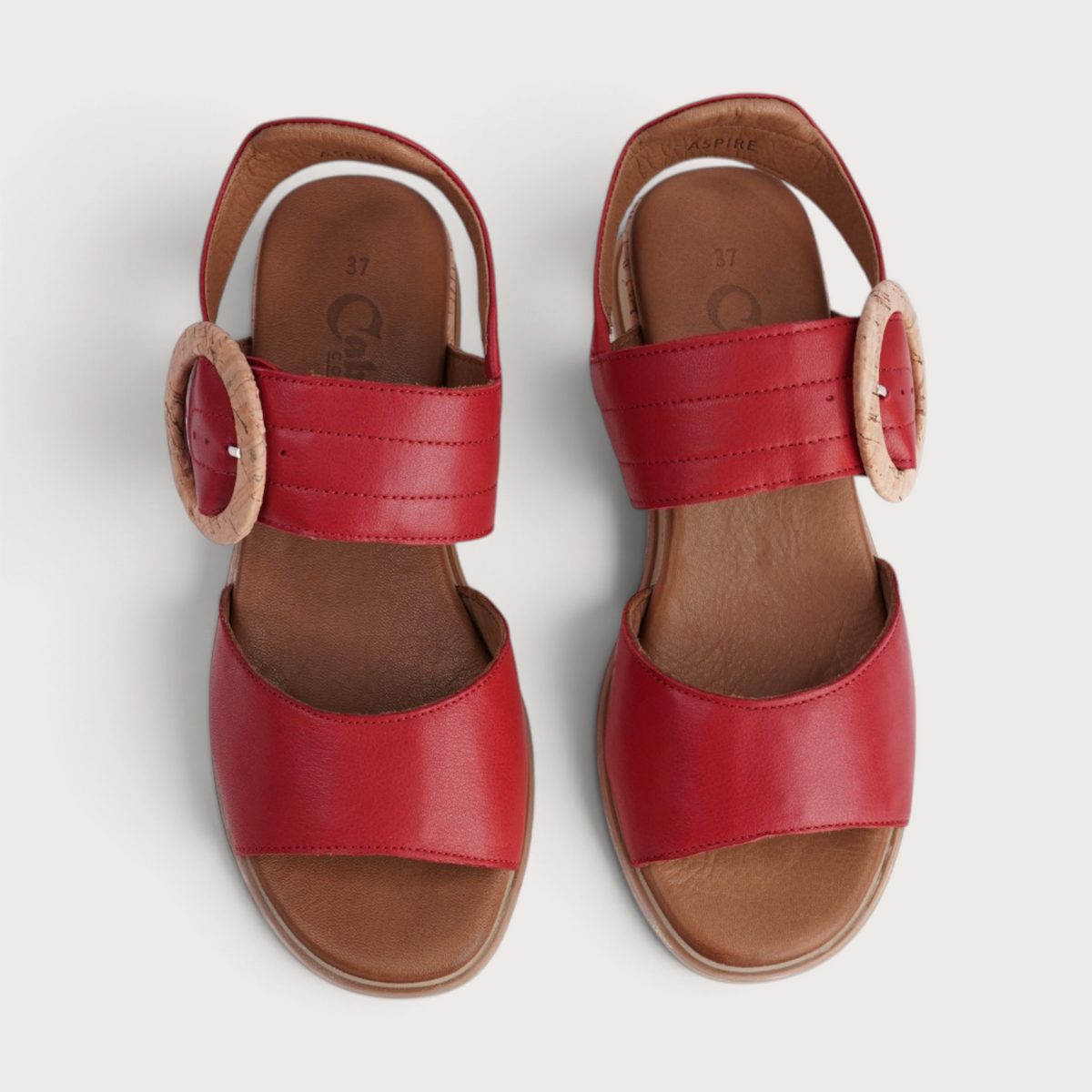 Aspire Red Leather Sandals