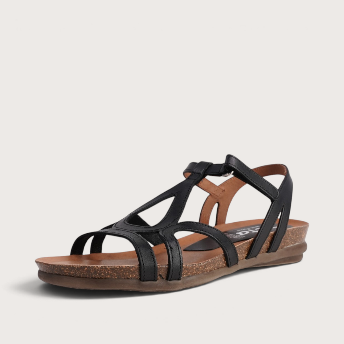 Rapt Black Leather Sandals