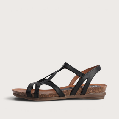 Rapt Black Leather Sandals