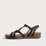 Rapt Black Leather Sandals