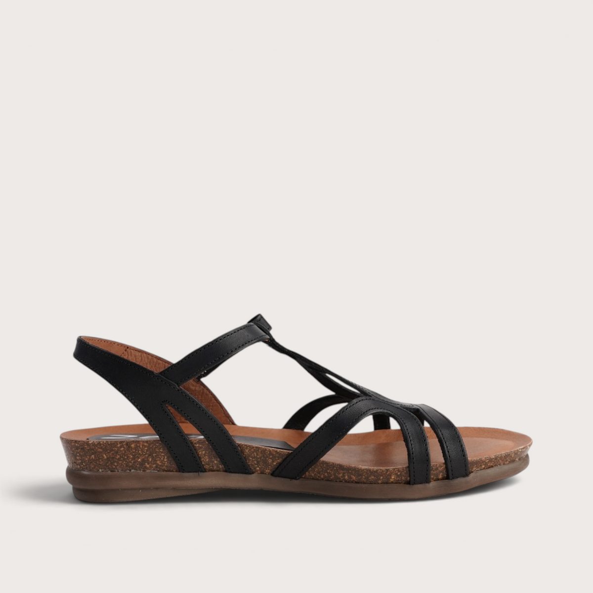 Rapt Black Leather Sandals