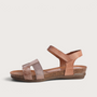 Rollo Rose Gold Multi Leather Sandals