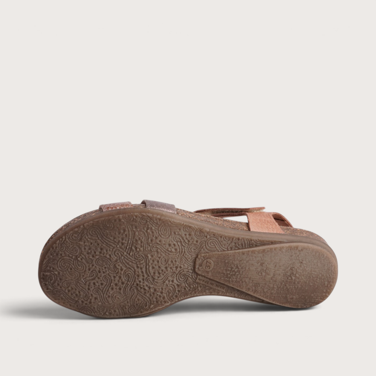 Rollo Rose Gold Multi Leather Sandals