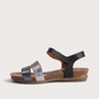 Rollo Pewter Multi Leather Sandals