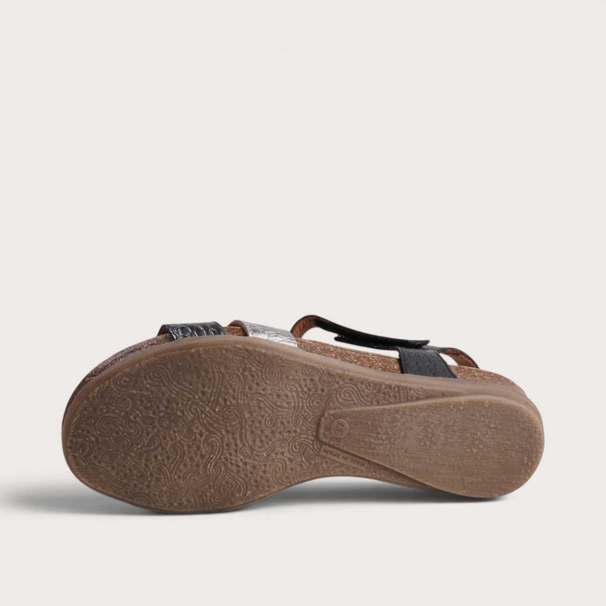 Rollo Pewter Multi Leather Sandals