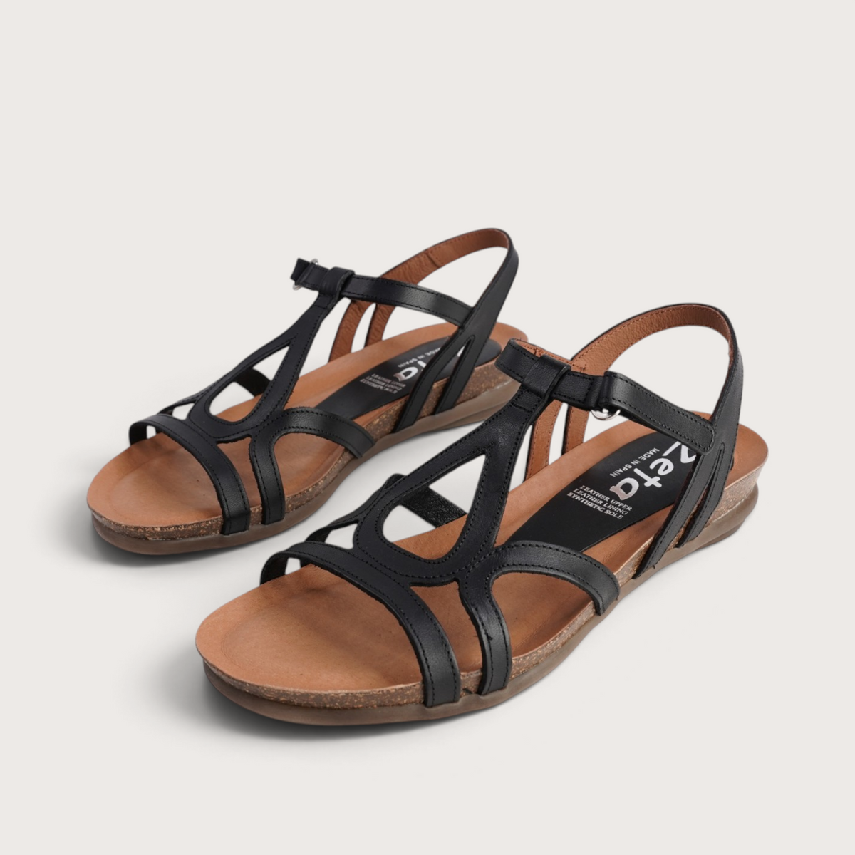 Rapt Black Leather Sandals