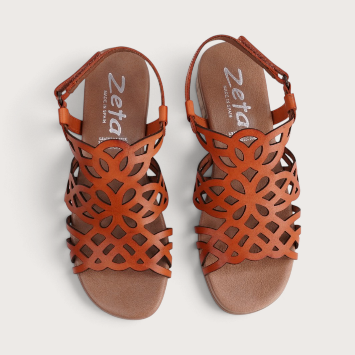 Hilite Naranja Leather Sandals