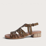 Hilite Khaki Leather Sandals