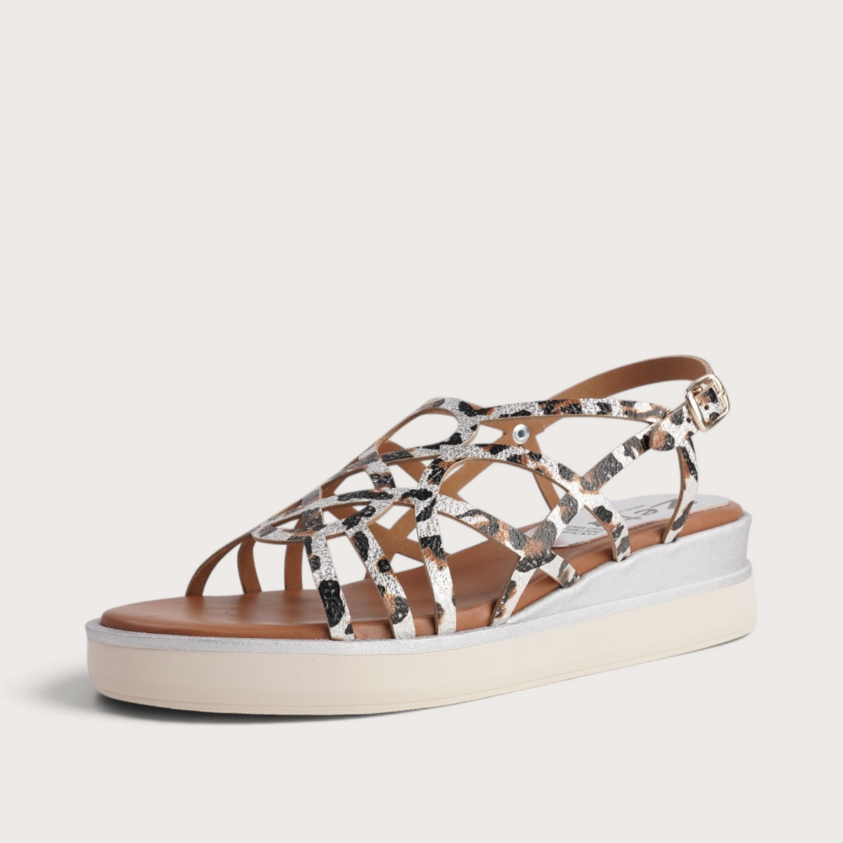 Dessert Plata Leopardo Leather Wedges