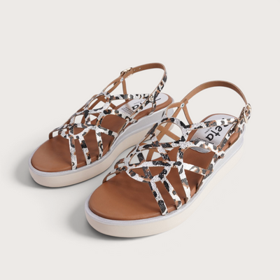 Dessert Plata Leopardo Leather Wedges
