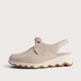 Claudia Beige Leather Flats