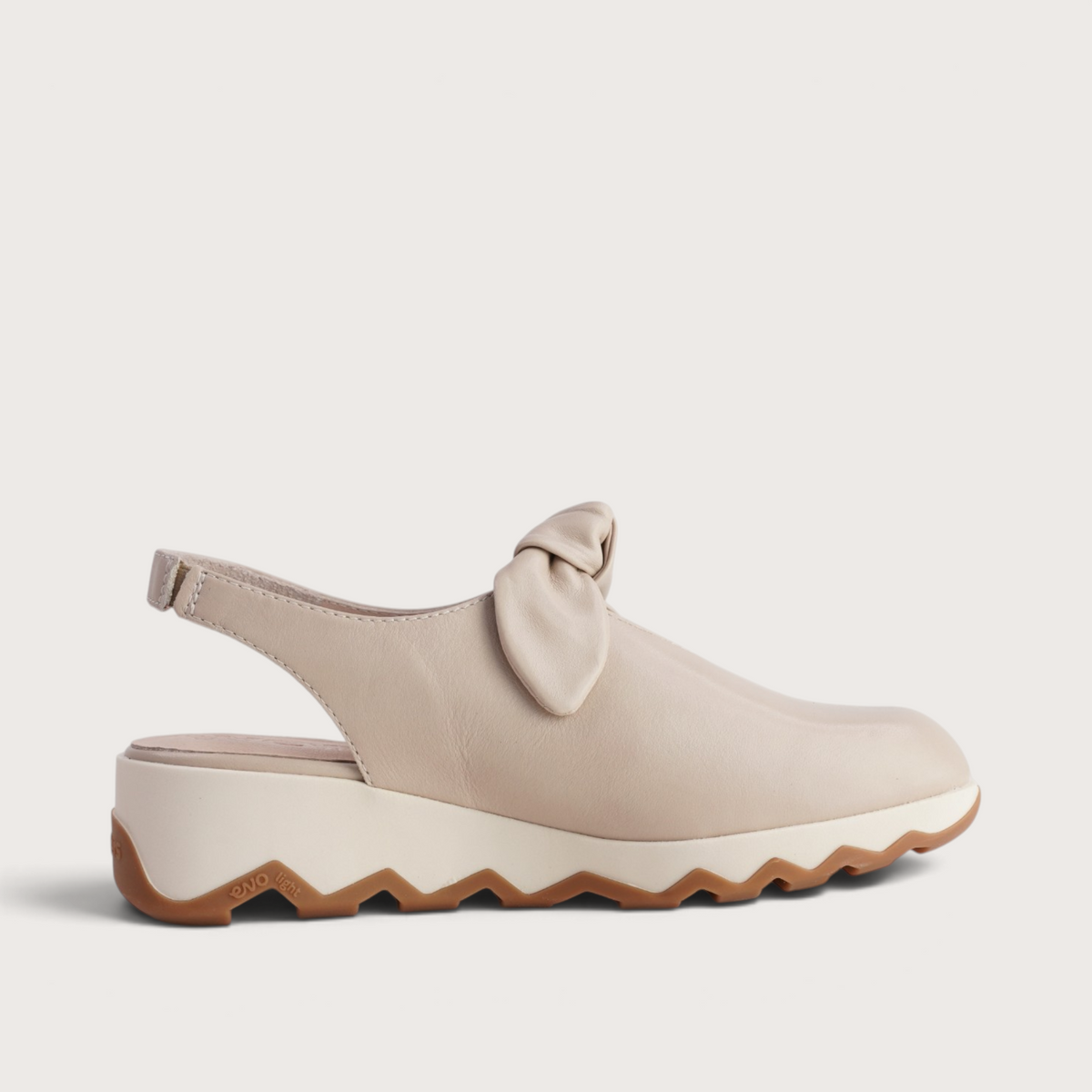 Claudia Beige Leather Flats