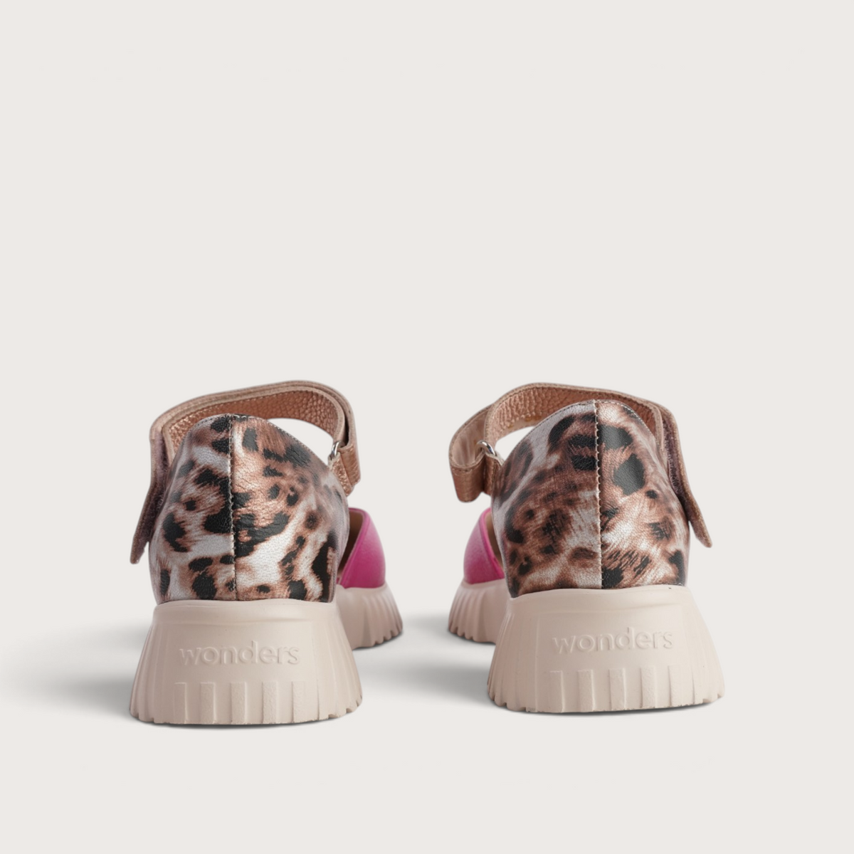 Alcoy Fuxia/ Rose Multi Leather Flats