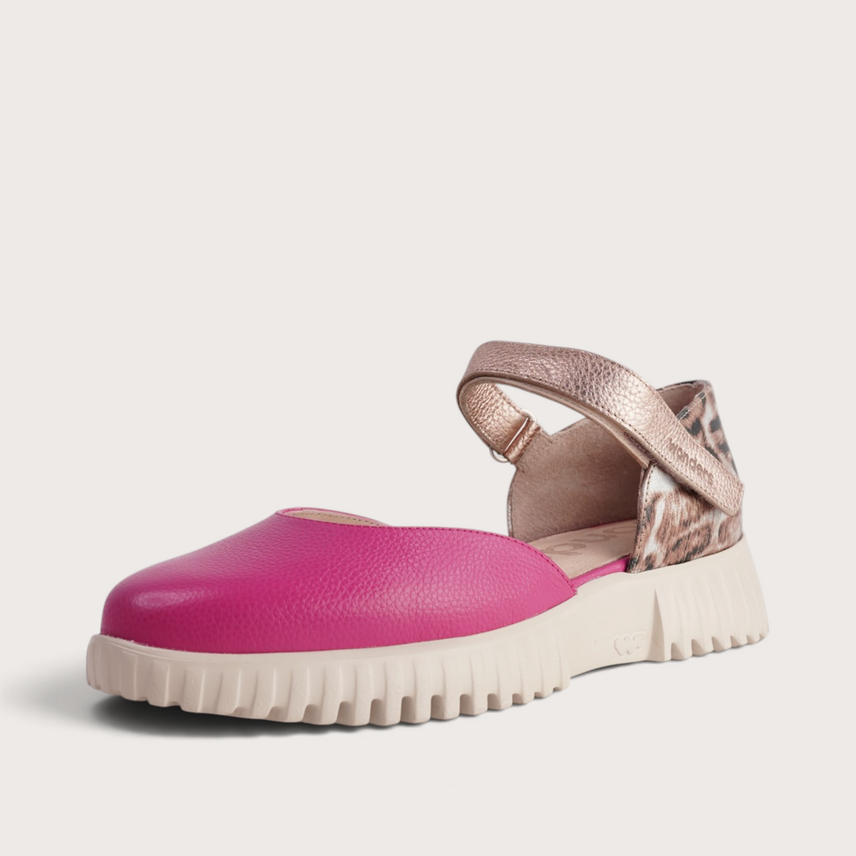 Alcoy Fuxia/ Rose Multi Leather Flats
