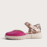 Alcoy Fuxia/ Rose Multi Leather Flats