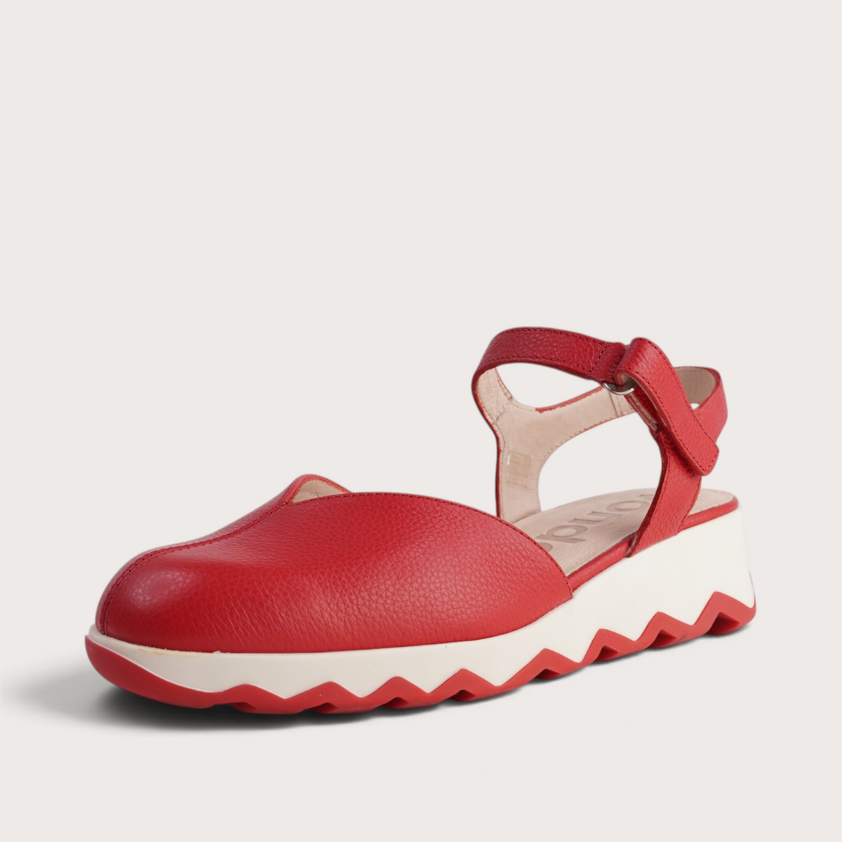 Cobi Red Leather Flats