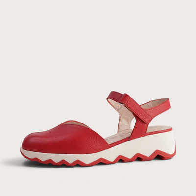 Cobi Red Leather Flats