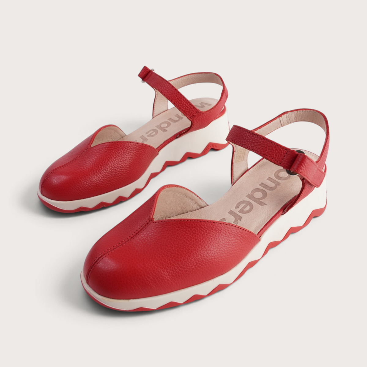 Cobi Red Leather Flats