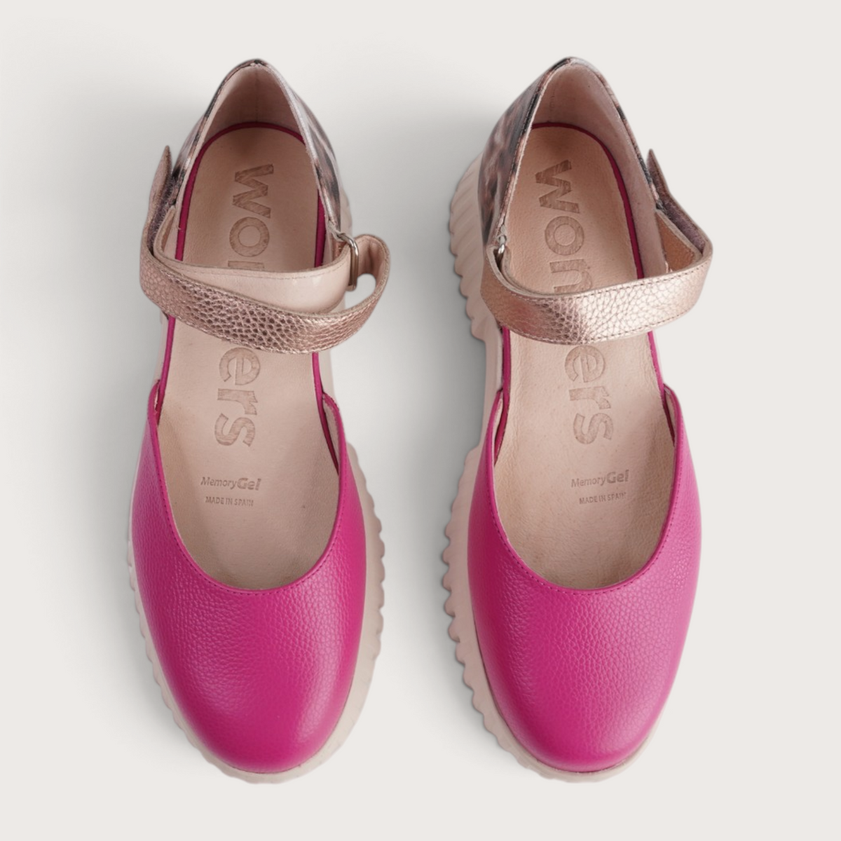 Alcoy Fuxia/ Rose Multi Leather Flats