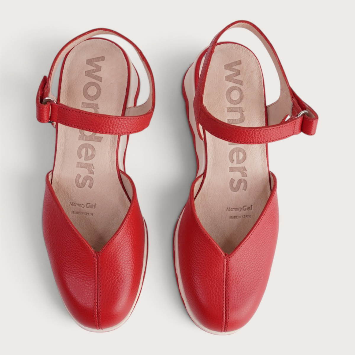 Cobi Red Leather Flats