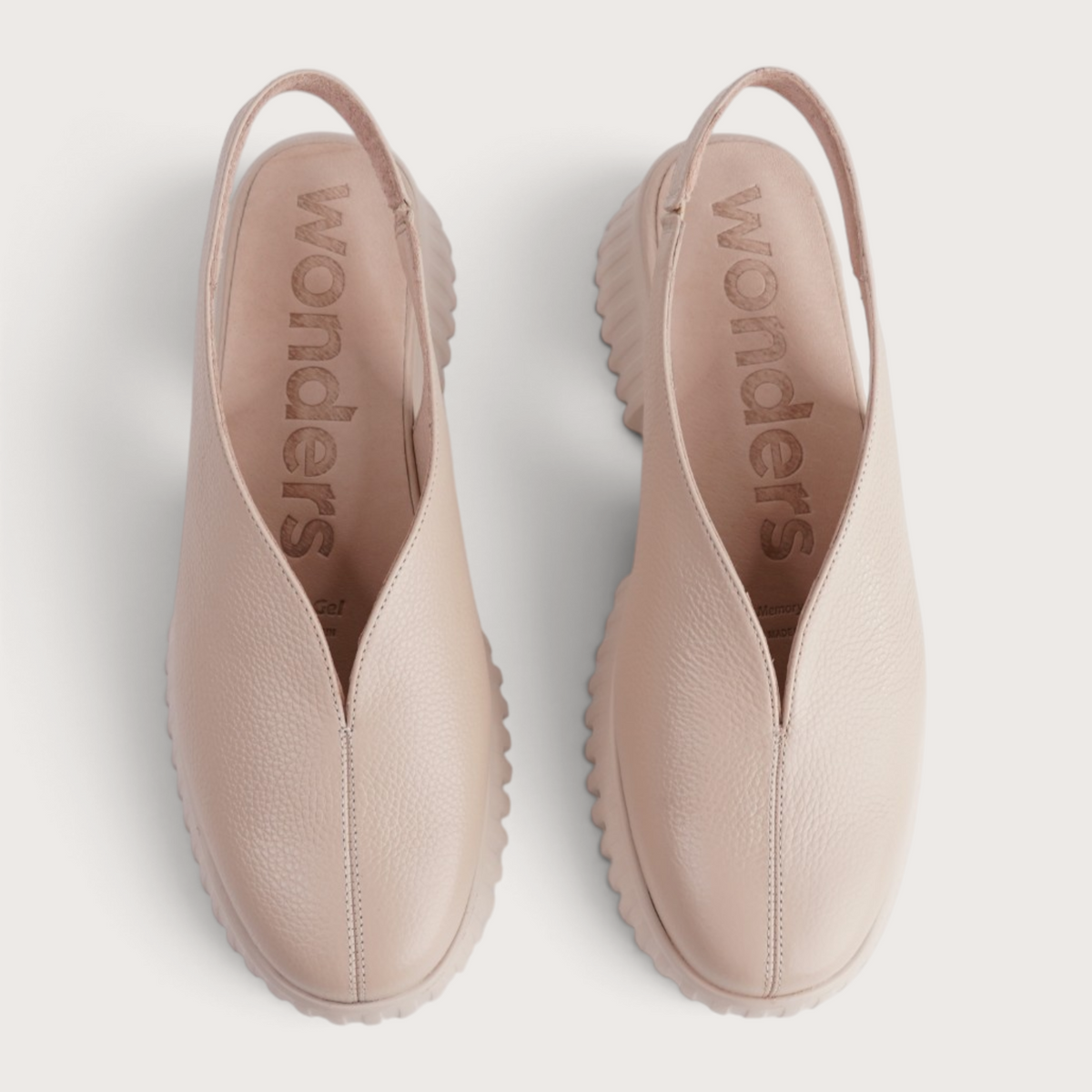 Altea Beige Leather Flats