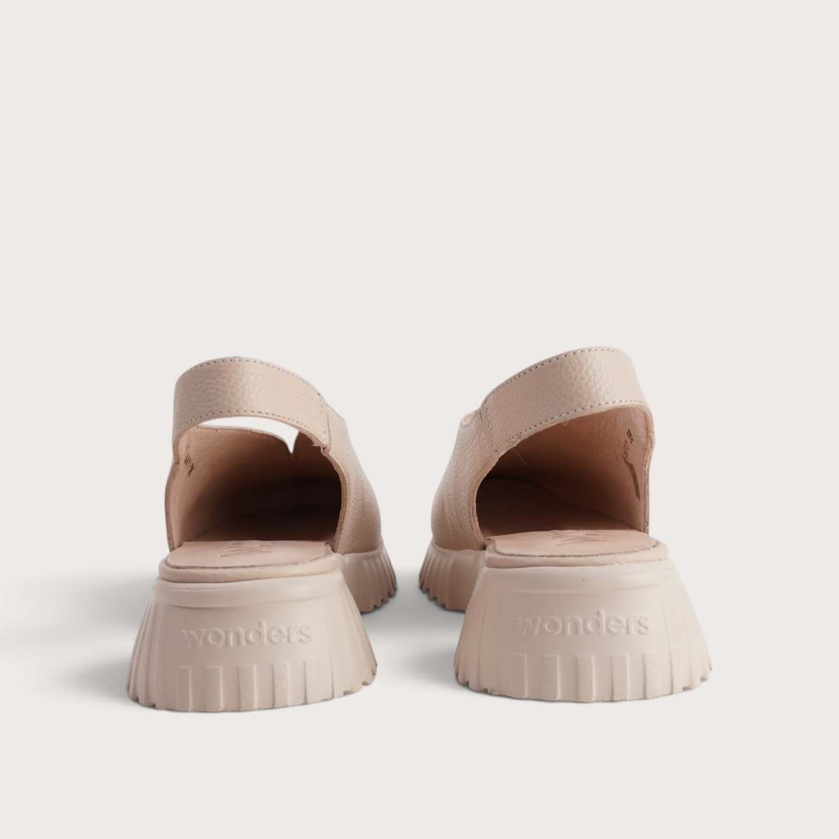 Altea Beige Leather Flats