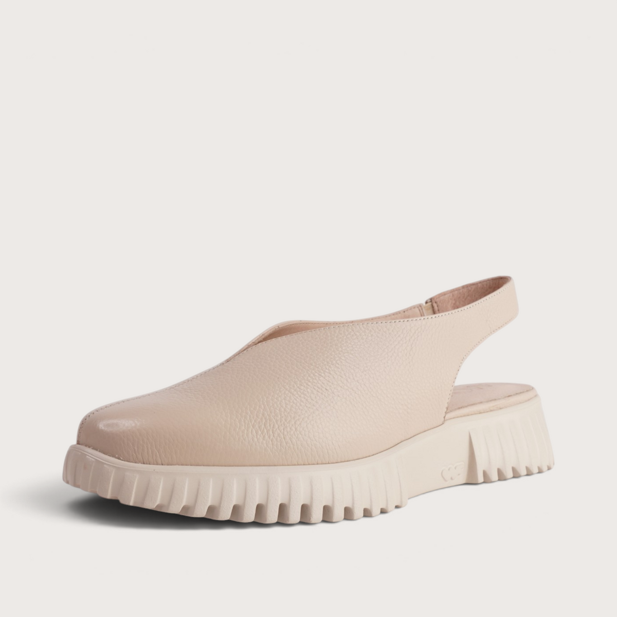 Altea Beige Leather Flats