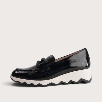 Calpe Black Patent Leather Flats