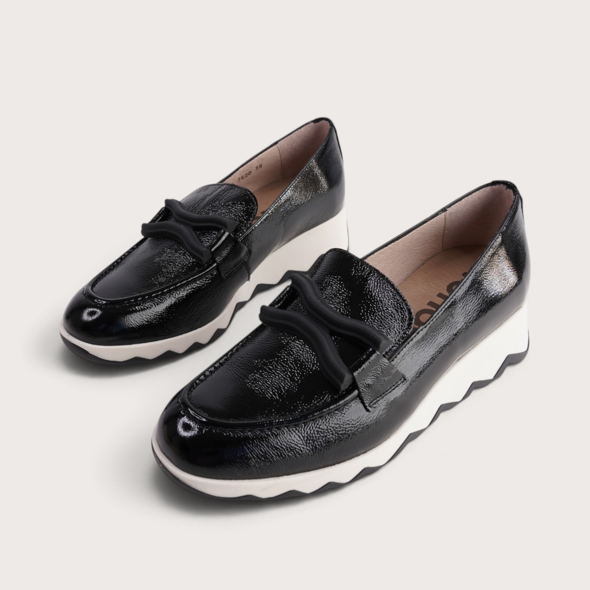 Calpe Black Patent Leather Flats