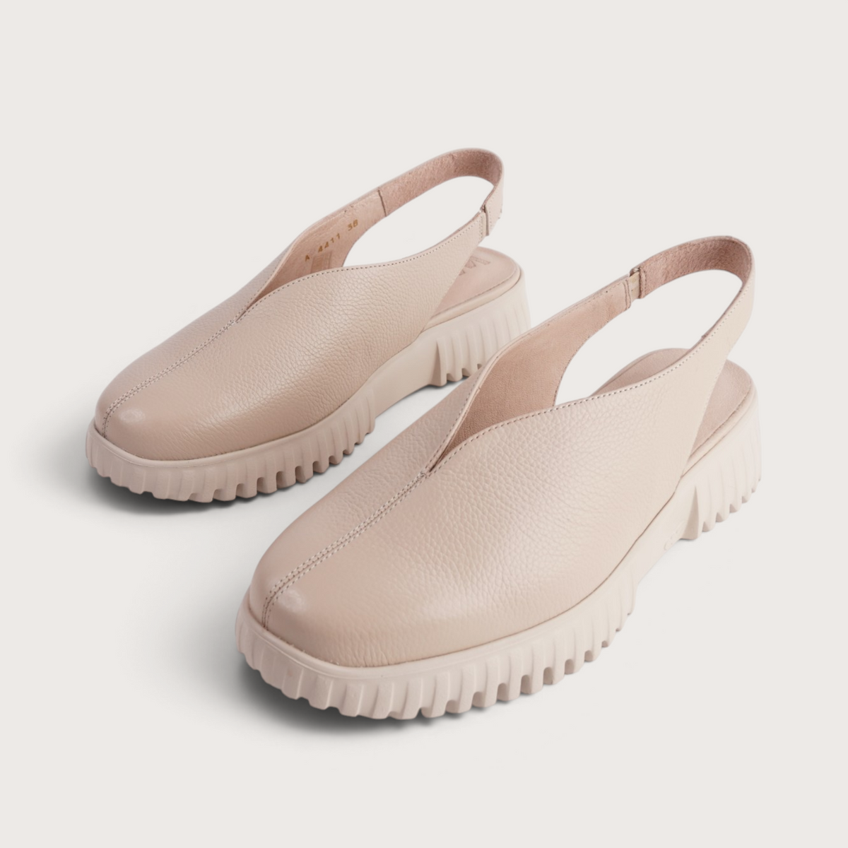 Altea Beige Leather Flats