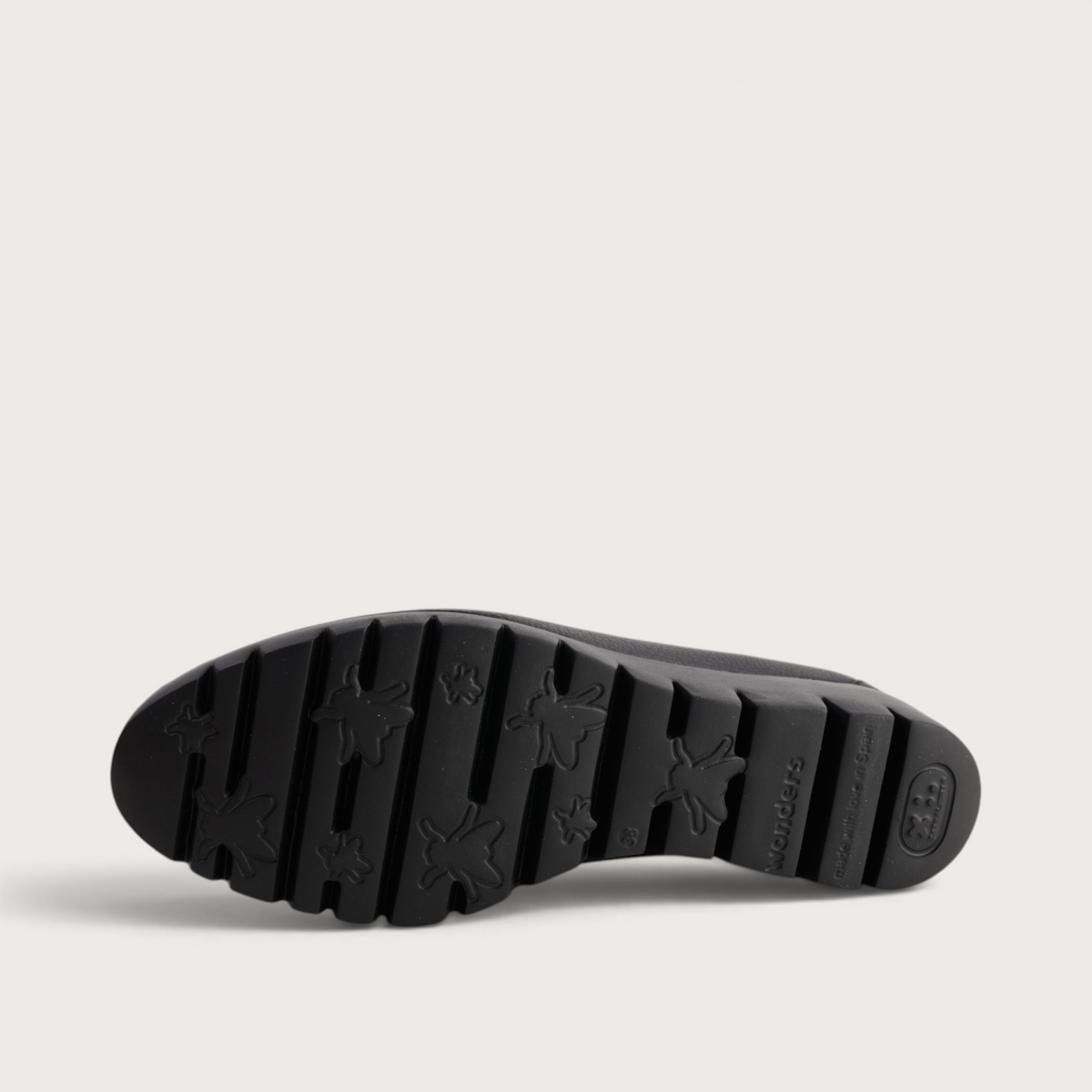 Caroline Black/ Black Leather Flats