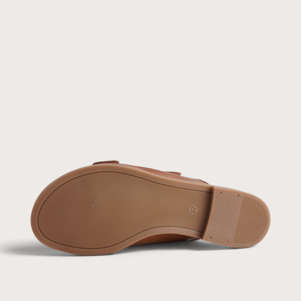 Yoyo Tan Leather Slides