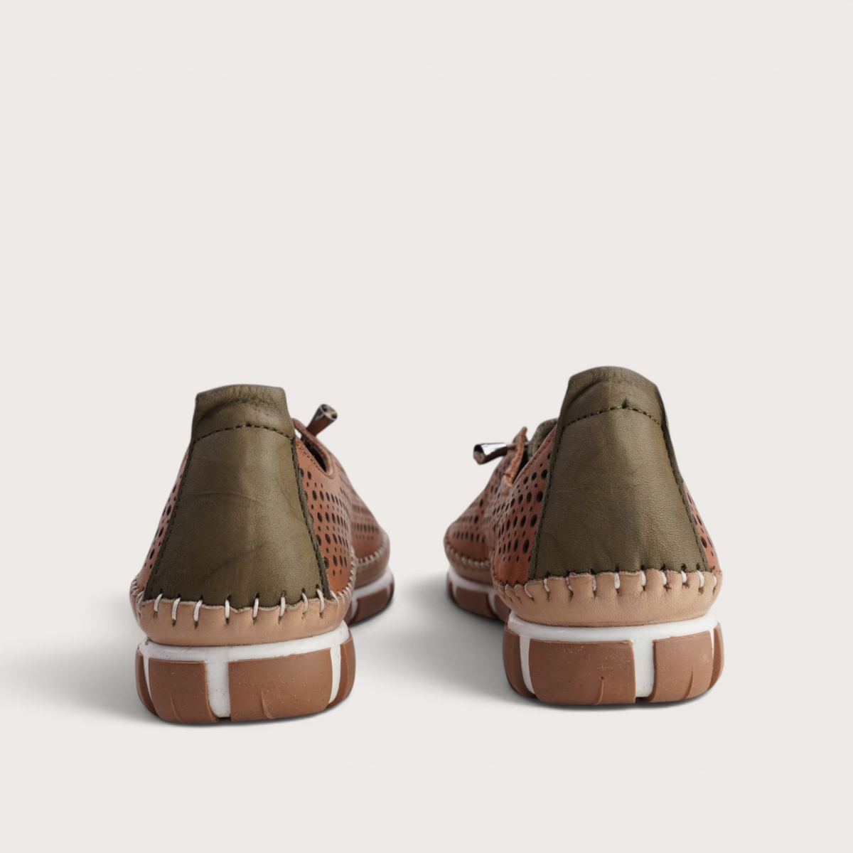 Chin Tan Leather Sneakers