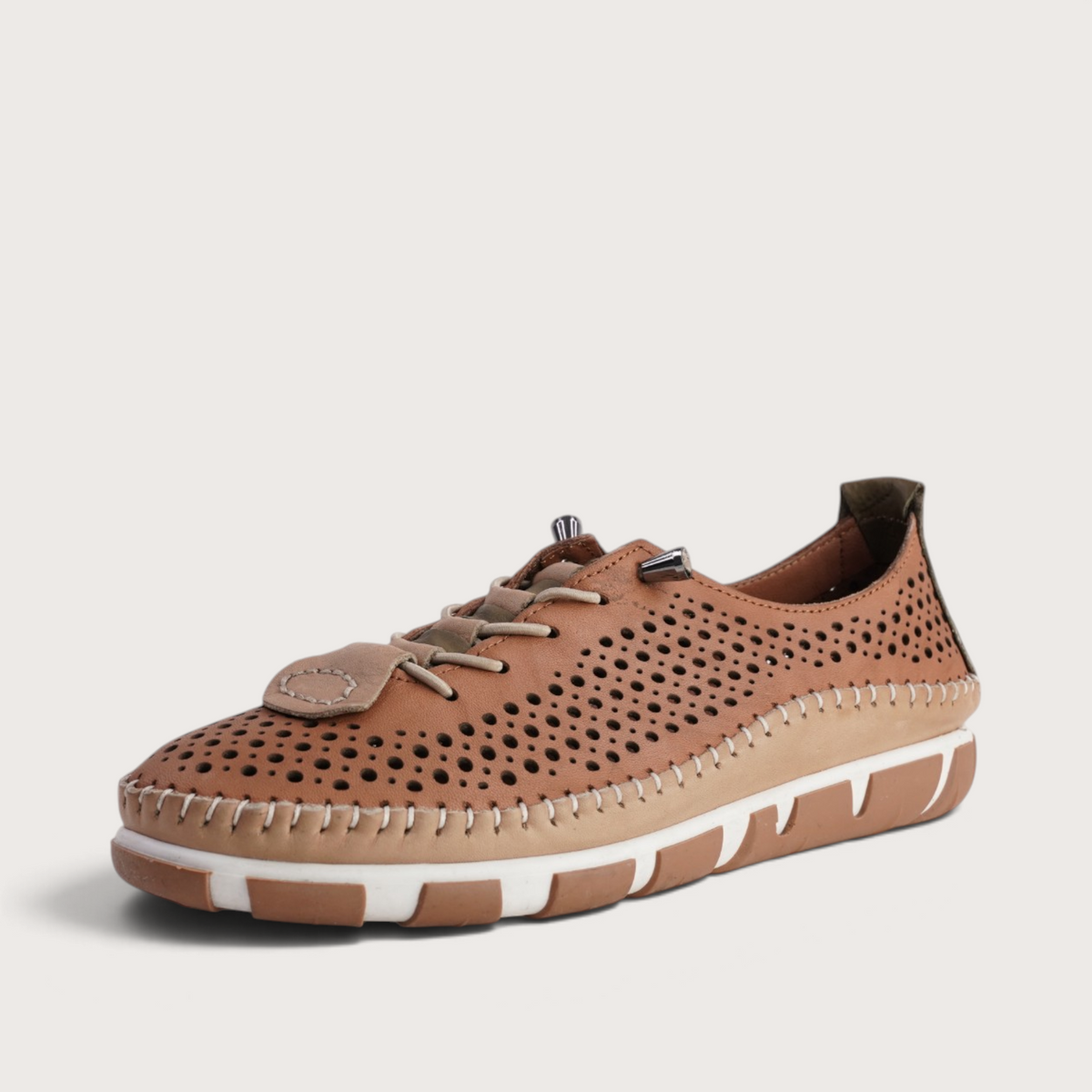 Chin Tan Leather Sneakers