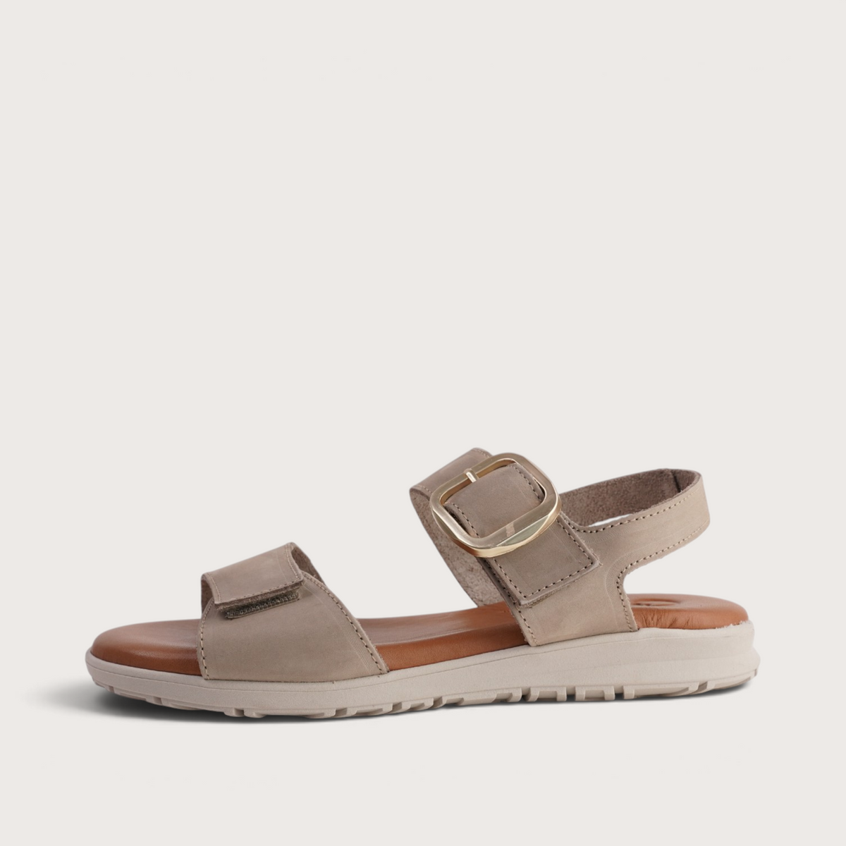 Vienna Taupe Leather Sandals