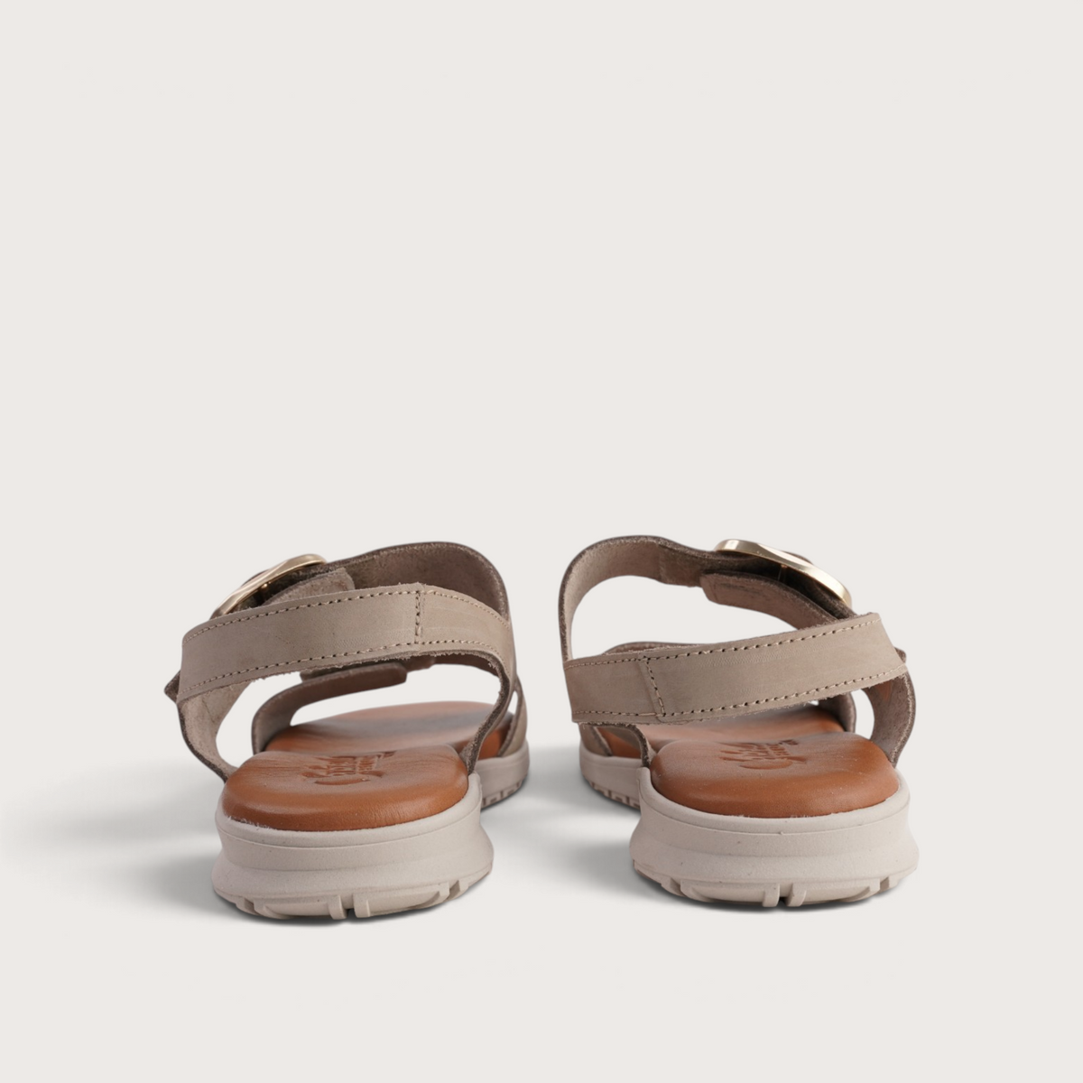 Vienna Taupe Leather Sandals