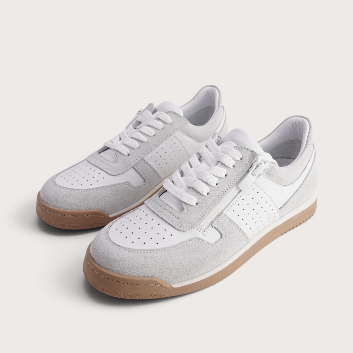 Yena White Leather Sneakers