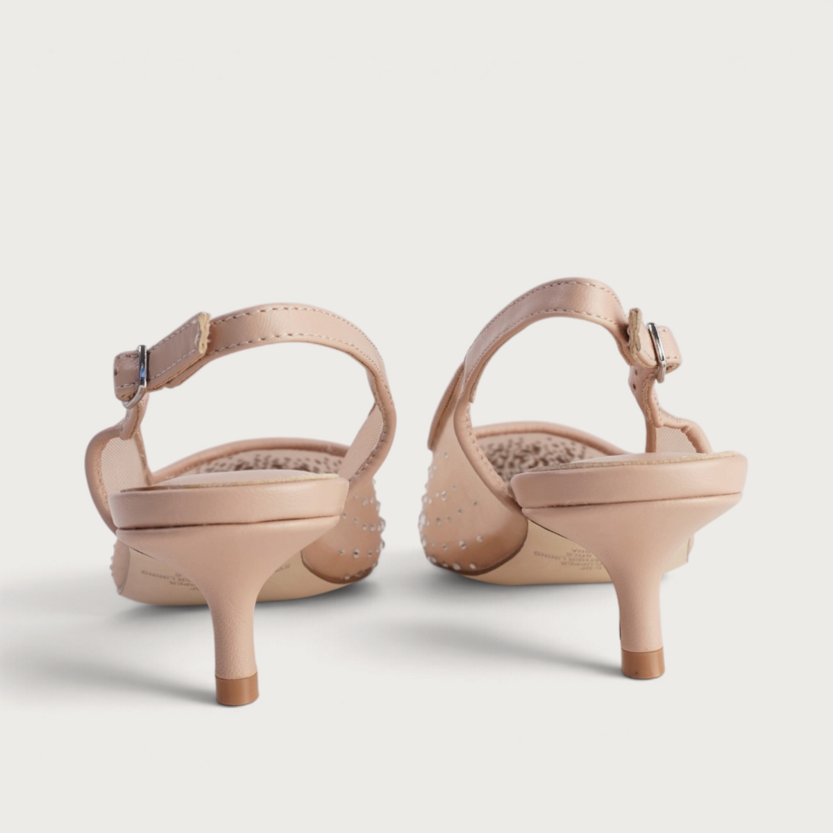 Quille Nude Mesh/ Nude Jewels Heels