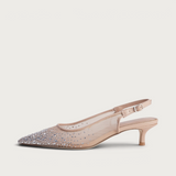 Quille Nude Mesh/ Nude Jewels Heels