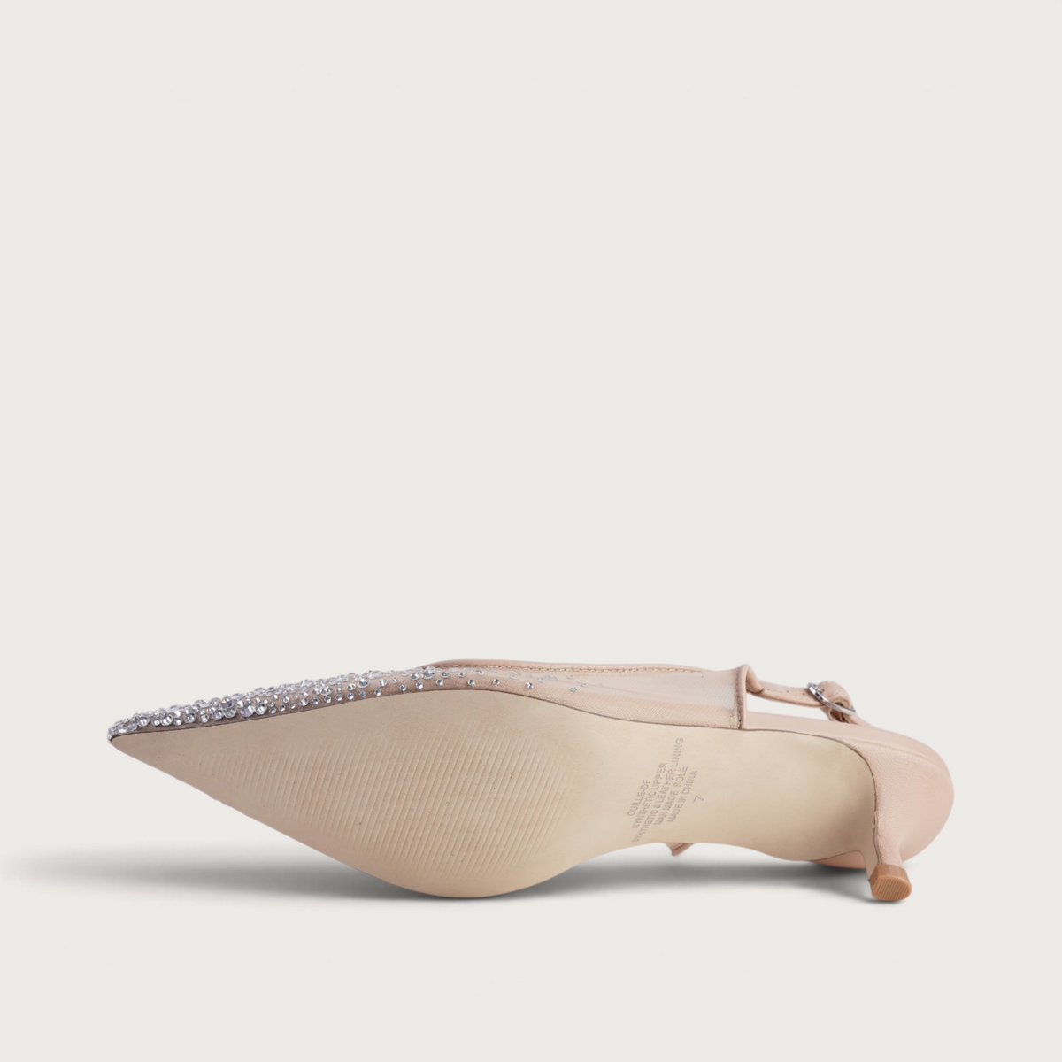Quille Nude Mesh/ Nude Jewels Heels