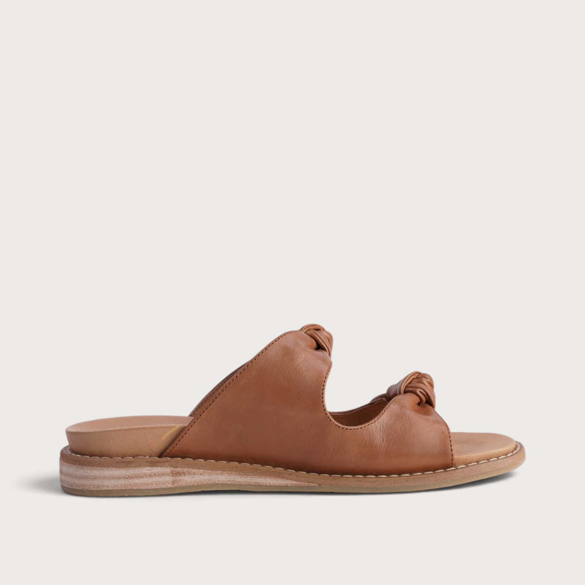 Hadee Tan Leather Slides