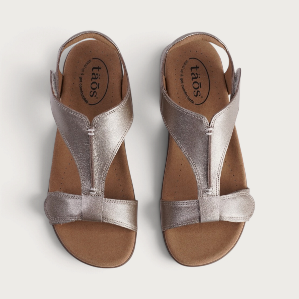 The Show Champagne Leather Sandals