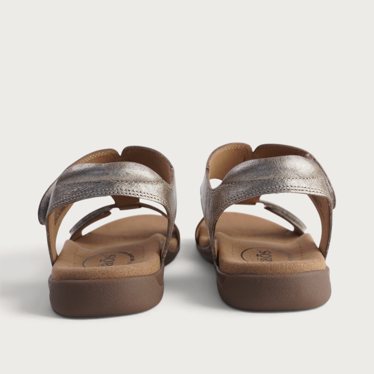 The Show Champagne Leather Sandals
