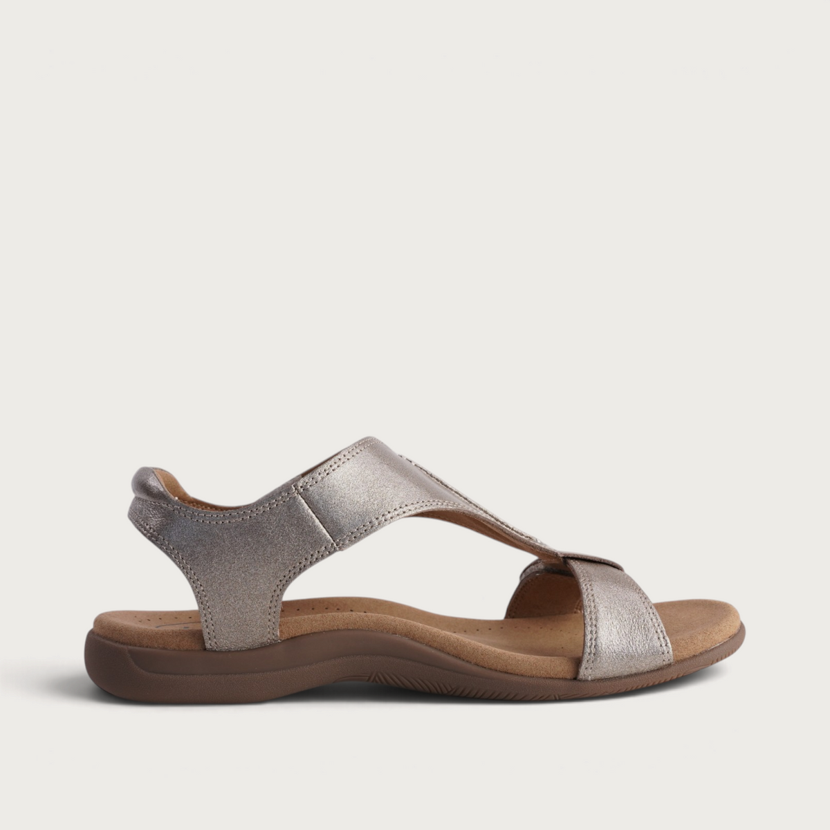 The Show Champagne Leather Sandals