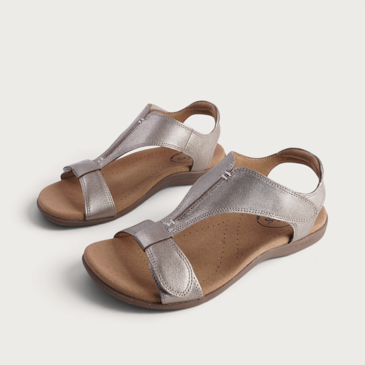 The Show Champagne Leather Sandals